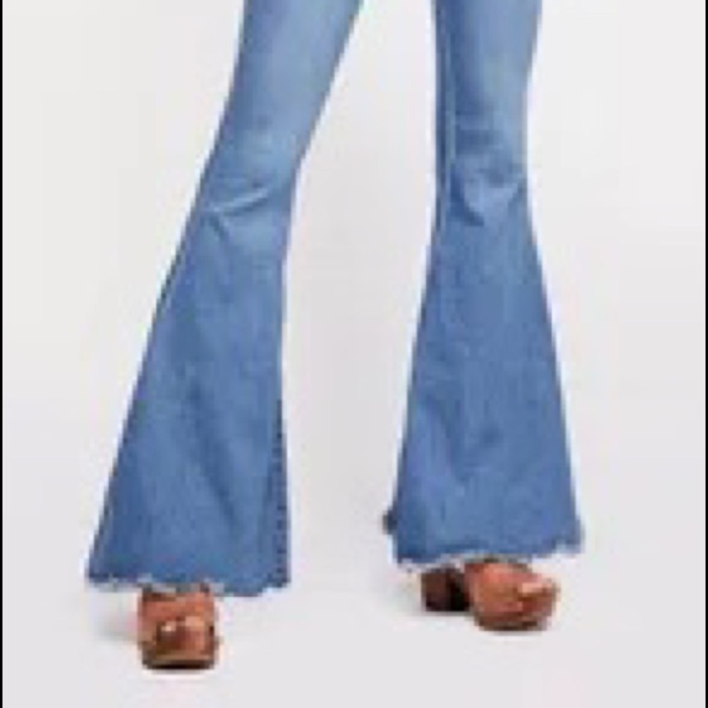 Free People Denim Super Flare Jeans